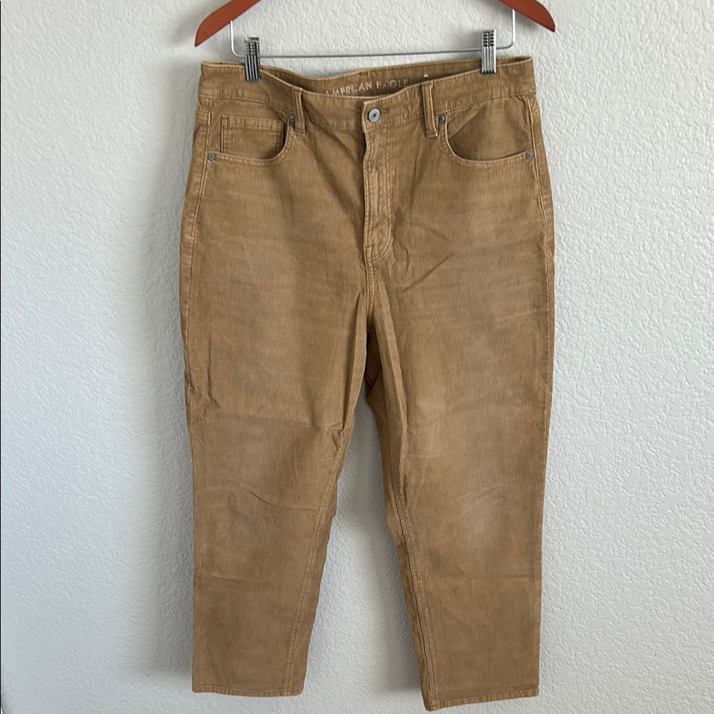 American Eagle Outfitters Women’s Tan Corduroy Pants W/14 Stretch Fit